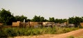 Panoramic view to Bkonni village of Hausa people, Tahoua, Niger Royalty Free Stock Photo