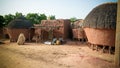 Panoramic view to Bkonni village of Hausa people, Tahoua, Niger Royalty Free Stock Photo