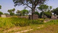 Panoramic view to Bkonni village of Hausa people, Tahoua, Niger Royalty Free Stock Photo
