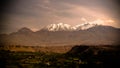 Panoramic view to Chachani mountain and Arequipa city from Yanahuara viewpoint , Arequipa, Peru