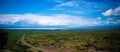 Panoramic view to chamo and Abaya lakes in Nechisar national park, Arba Minch, Ethiopia Royalty Free Stock Photo
