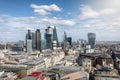 Panoramic view to the City of London on a sunny day Royalty Free Stock Photo