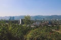 Panoramic View to the City from the Pakistan National Monument with the Lotus Leaves