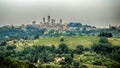 A panoramic view to the city San Gimignano, Tuscany, Italy Royalty Free Stock Photo