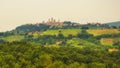 A panoramic view to the city San Gimignano, Tuscany, Italy Royalty Free Stock Photo