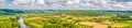 Panoramic view to the countryside from village Domme in France Royalty Free Stock Photo