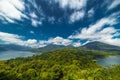 Panoramic view to Danau Tamblingan lake and Danau Buyan Royalty Free Stock Photo