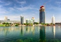 Panoramic view to the Donau City, Vienna