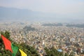 Panoramic View to the dusty Kathmandu, Capital of Nepal