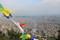 Panoramic View to the dusty Kathmandu, the Capital of Nepal