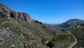 Panoramic view to the elevation at Kourtaliotiko gorge on Crete island