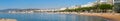 Panoramic view to embankment and Boulevard de la Croisette Royalty Free Stock Photo