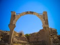Panoramic view to Ephesus ruin arch, Turkey Royalty Free Stock Photo