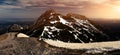 Panoramic view to Giewont peak. Royalty Free Stock Photo