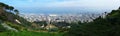 Panoramic view to Haifa and Terraces of Bahai Faith from mount Carmel, Israel Royalty Free Stock Photo