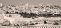 Panoramic view to Jerusalem Old city and the Temple Mount, Royalty Free Stock Photo