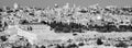 Panoramic view to Jerusalem Old city and the Temple Mount, Royalty Free Stock Photo