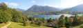 Panoramic view to lake tegernsee, germany Royalty Free Stock Photo