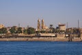 Panoramic View to the Luxor City Scape from the Nile River Side Royalty Free Stock Photo