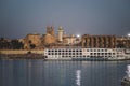 Panoramic View to the Luxor City Scape from the Nile River Side Royalty Free Stock Photo