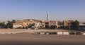 Panoramic View to the Luxor City Scape from the Nile River Side Royalty Free Stock Photo