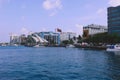 Panoramic View to the Maldivian City Center of Male