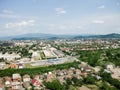 Panoramic view to Mukacheve Royalty Free Stock Photo