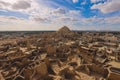 Panoramic View to an Old Shali Mountain village in Siwa Oasis, Egypt Royalty Free Stock Photo