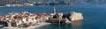 Panoramic view to the Old Town of Budva