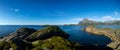 Panoramic view to Orsvagvaer village and Sandvika fjord at Austvagoy Island, Lofoten, Norway