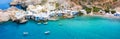 Firopotamos village on the island of Milos, Cyclades, Greece Royalty Free Stock Photo