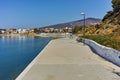 Panoramic view to the port of Limenaria, Thassos island, Greece