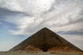 Panoramic view to Red satellite Pyramid of Bent Pyramid of Sneferu Pharao , Dahshur, Cairo, Egypt Royalty Free Stock Photo