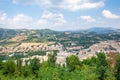 panoramic view to San Severino Marche Italy