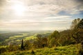 Panoramic view to the south of Germany direction Stuttgart Royalty Free Stock Photo