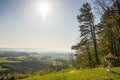 Panoramic view to the Swabian Alb highlands, Germany Royalty Free Stock Photo