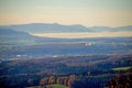 Panoramic view to the Swabian Alb highlands, Germany Royalty Free Stock Photo