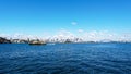 Panoramic View of Sydney Eastern Suburbs, the Opera House and Harbour Bridge, Australia Royalty Free Stock Photo