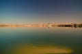 Panoramic view to Teli lake group of Ounianga Serir lakes at the Ennedi, Chad Royalty Free Stock Photo