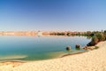 Panoramic view to Teli lake group of Ounianga Serir lakes at the Ennedi, Chad