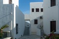 Panoramic view to town of Fira, Santorini island, Thira, Greece Royalty Free Stock Photo