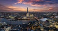 Panoramic view to the urban skyline of London, UK