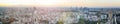 Panoramic View of Tokyo Skyline at Blue Hour in Japan with Mountain Fujiyama In The Background