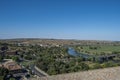 Panoramic view of Toledo, Spain, UNESCO World Heritage. Tagus River Royalty Free Stock Photo