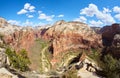 Panoramic view from the top of Angels Landing in Zion National Park, Utah, US Royalty Free Stock Photo