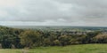 Panoramic view from the top of Cheddar Gorge, Somerset, England Royalty Free Stock Photo