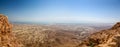 Panoramic view from the top Masada with Dead Sea in the distance Royalty Free Stock Photo