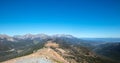 Panoramic view from top of Monarch Pass mountain top in the Rocky Mountains near Gunnison Colorado United States Royalty Free Stock Photo
