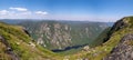 Panoramic view in the Hautes-gorges-de-la-riviÃÂ¨re-Malbaie national park, in Quebec