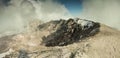 Panoramic view of top of the Mount Saint Helens volcano Royalty Free Stock Photo